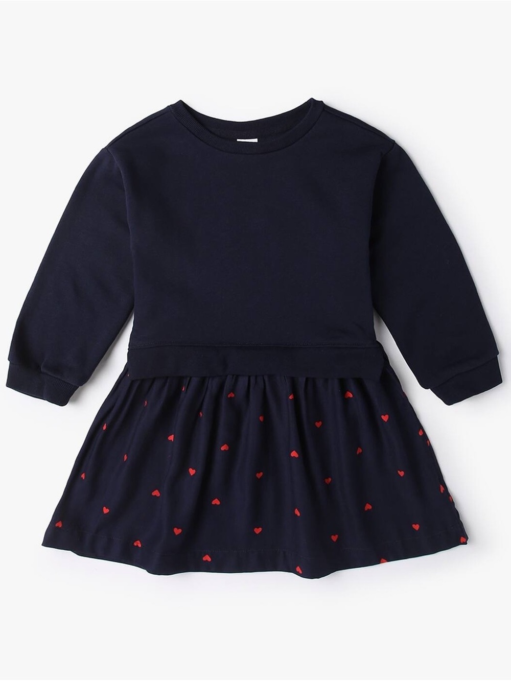 Baby Gap Navy Heart Sweatshirt Dress 18–24M
